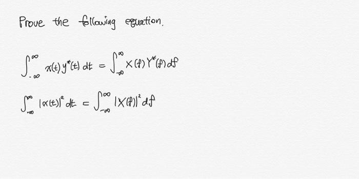 Prove The Following Equation Do S Key Ed Dt Saxcy Rando At Xhy Salatespot Dooixel Df 1