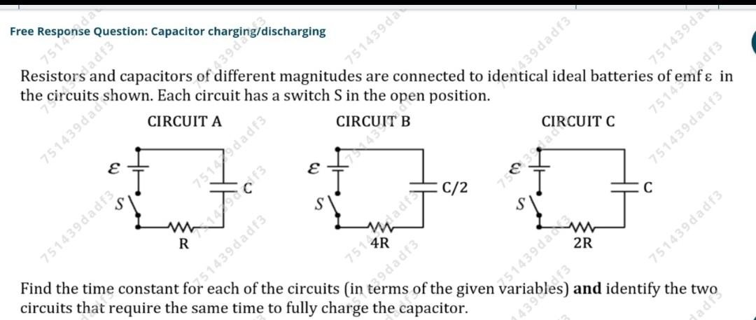 Dia Free Onse Question Capacitor Charging Discharging Espepgek 751439 Da 751439 Da And 2390 Resistor Ad Capacitors Of D 1