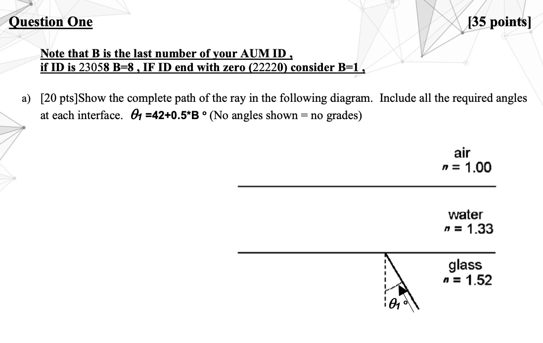 Question One 35 Points Note That B Is The Last Number Of Your Aum Id If Id Is 23058 B 8 If Id End With Zero 22220 1