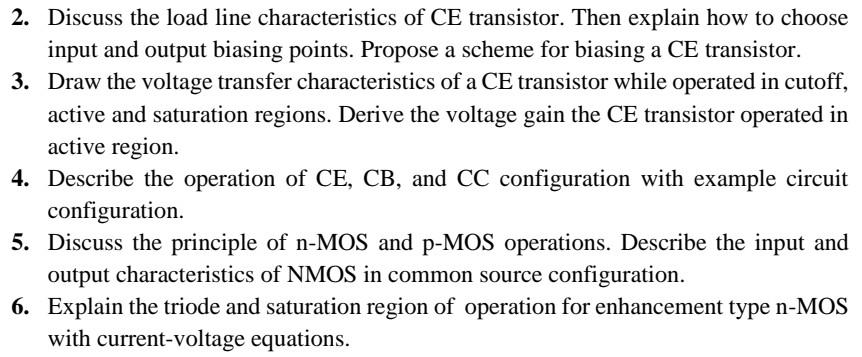 2 Discuss The Load Line Characteristics Of Ce Transistor Then Explain How To Choose Input And Output Biasing Points P 1