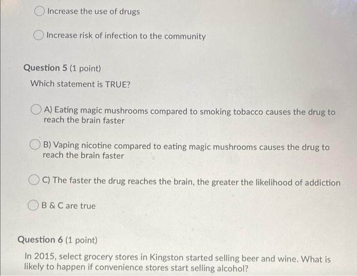 Question 2 1 Point Which Of The Following Indicates Greater Likelihood Of An Addictive Behavior Buying A New Jacket Y 3