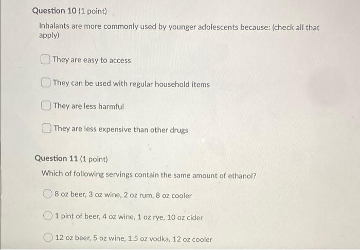 Question 2 1 Point Which Of The Following Indicates Greater Likelihood Of An Addictive Behavior Buying A New Jacket Y 6
