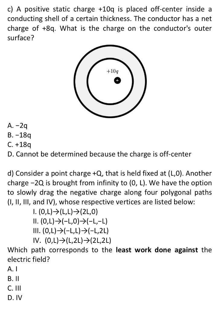 A Which Of The Following Is A Correct Description Of The Motion Of The Dipole Immersed In A Uniform Electric Field As S 2