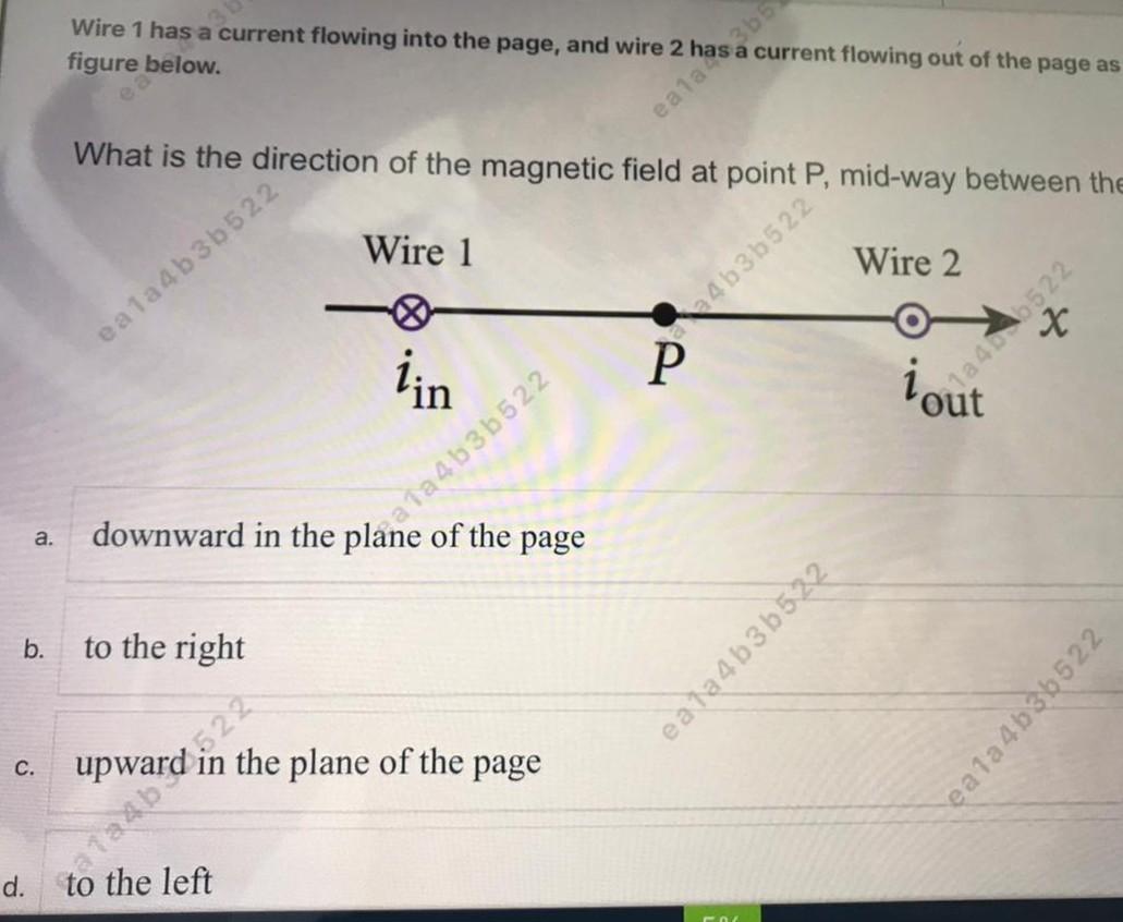 Wire 1 Has A Current Flowing Into The Page And Wire 2 Has A Current Flowing Out Of The Page As Figure Below Ealab What 1