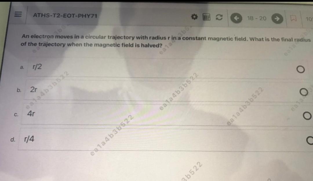 Aths T2 Eot Phy71 20 20 Submit W 10 A Negatively Charged Particle With Velocity V Moves In A Magnetic Field Of Magnitu 2