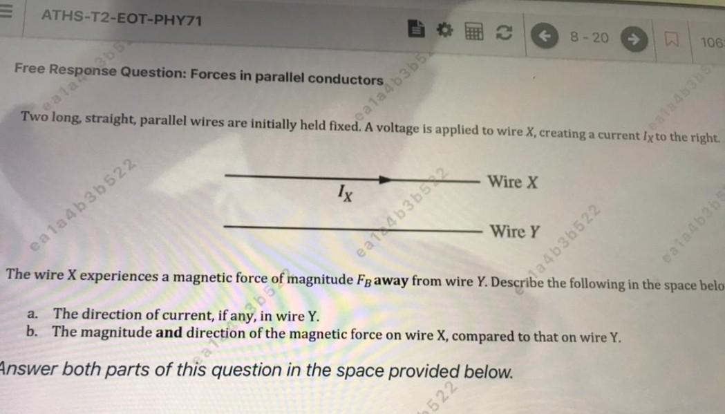 Iii Aths T2 Eot Phy71 14 20 Two Conducting Cylindrical Wires X And Y Are Made Of The Same Material Wire Y Has Half Th 2
