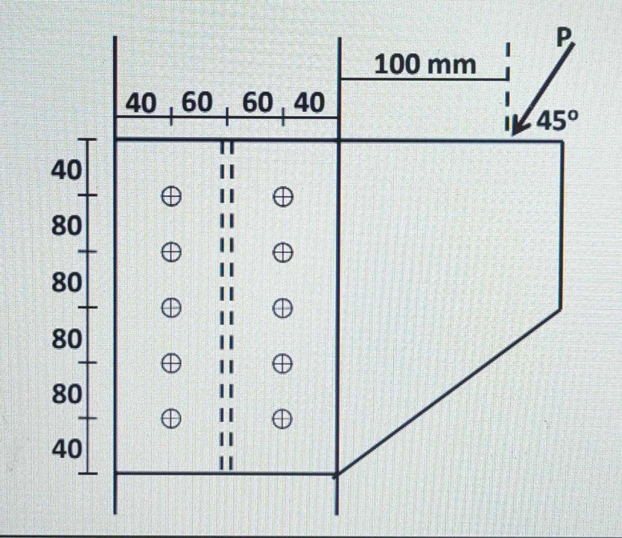 A Part Of Bolted Bracket Connection With 12 Mm Thick Bracket Plate Is Connected To The Flanges Of An Iswb400 Column As S 1