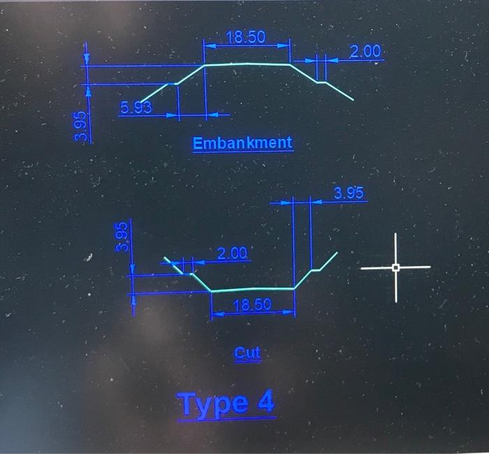 18 50 2 00 5 93 8 95 Embankment 3 95 3 95 2 00 T 18 50 Cut Type 4 1