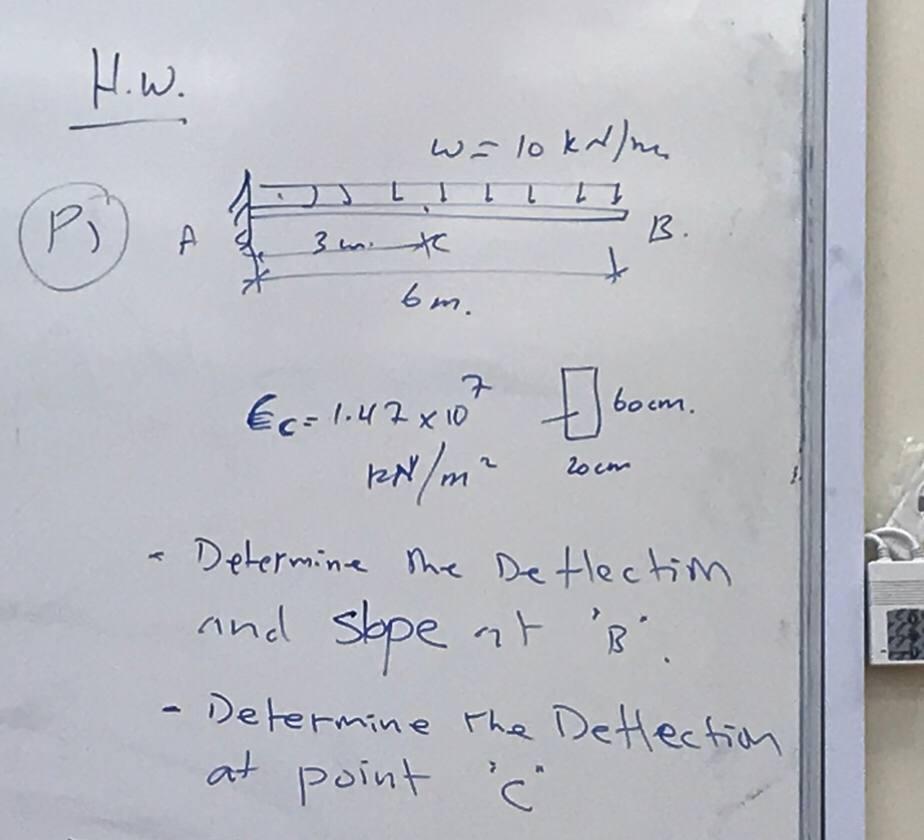 H W We Lokam Pi A 3 Mi To B Wt Bm 7 2 In 20cm M C 1 47 X 10 I Boom Kr M Determine The Detection And Slope At B 1