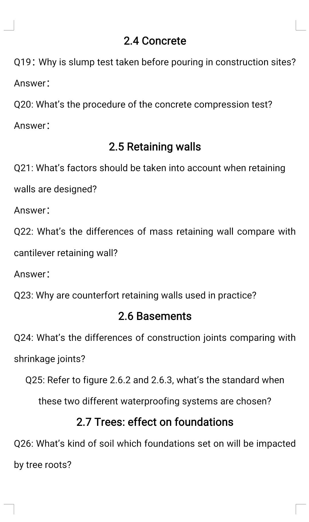 2 4 Concrete Q19 Why Is Slump Test Taken Before Pouring In Construction Sites Answer Q20 What S The Procedure Of The 1