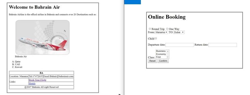 Instructions The Homepage The Two Links In The Table Have The Following Attributes 1