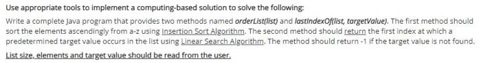 Use Appropriate Tools To Implement A Computing Based Solution To Solve The Following Write A Complete Java Program That 1