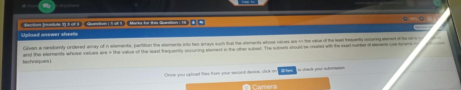 Jump To H2 Anywhere 100 Section Module 3 3 Of 3 Question 1 Of 1 Marks For This Question 10 Upload Answer Sheets Gi 1