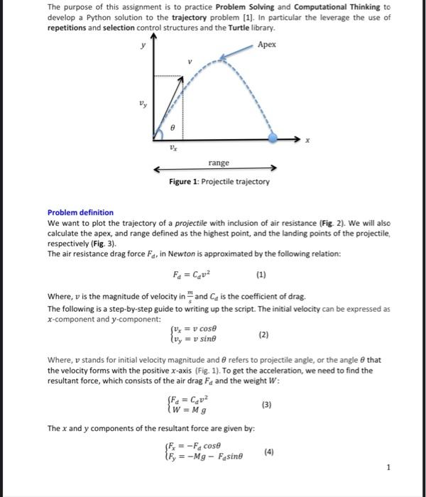 The Purpose Of This Assignment Is To Practice Problem Solving And Computational Thinking To Develop A Python Solution To 1