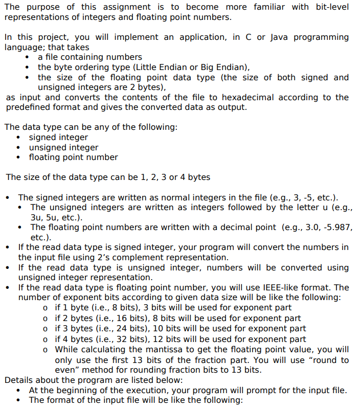 The Purpose Of This Assignment Is To Become More Familiar With Bit Level Representations Of Integers And Floating Point 1