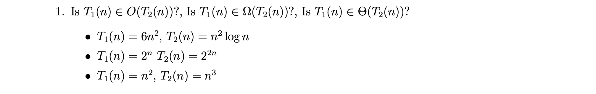 1 Is Ti N E O T2 N Is Ti N 12 T2 N Is Ti N T2 N Ti N 6n2 T2 N N Log N Th N 27 T N 1