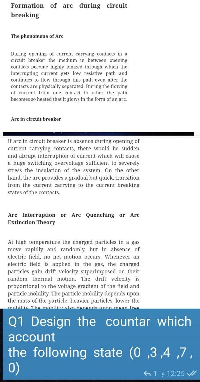 Arc During Circuit Formation Of Breaking The Phenomena Of Arc During Opening Of Current Carrying Contacts In A Circuit B 1