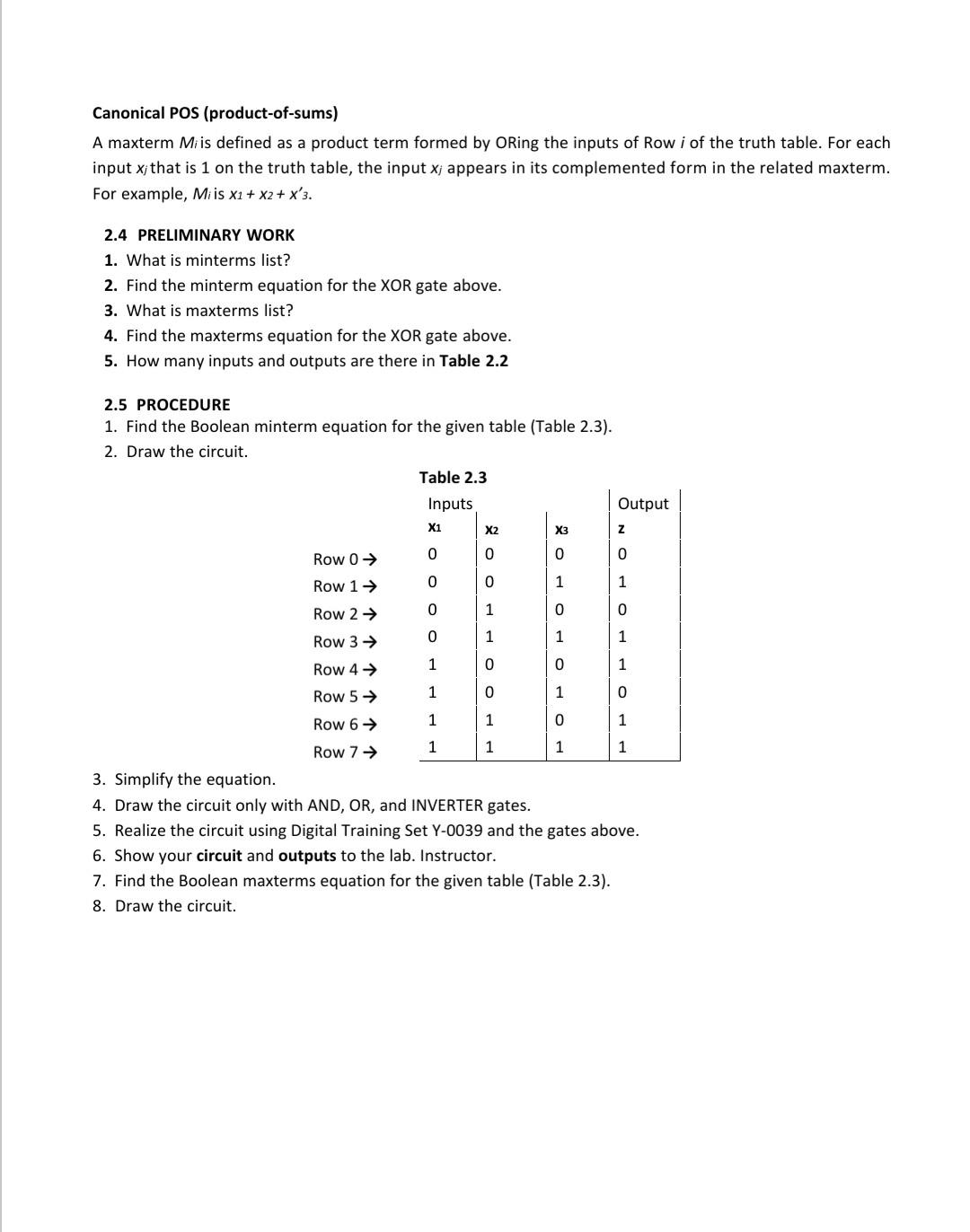 Experiment 2 Implementation Of Boolean Functions With Digital Gates 2 1 Objective The Objective Of This Experiment Is To 3