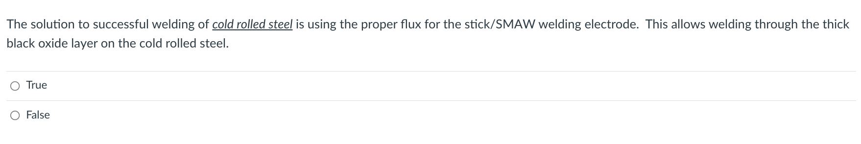 The Solution To Successful Welding Of Cold Rolled Steel Is Using The Proper Flux For The Stick Smaw Welding Electrode T 1