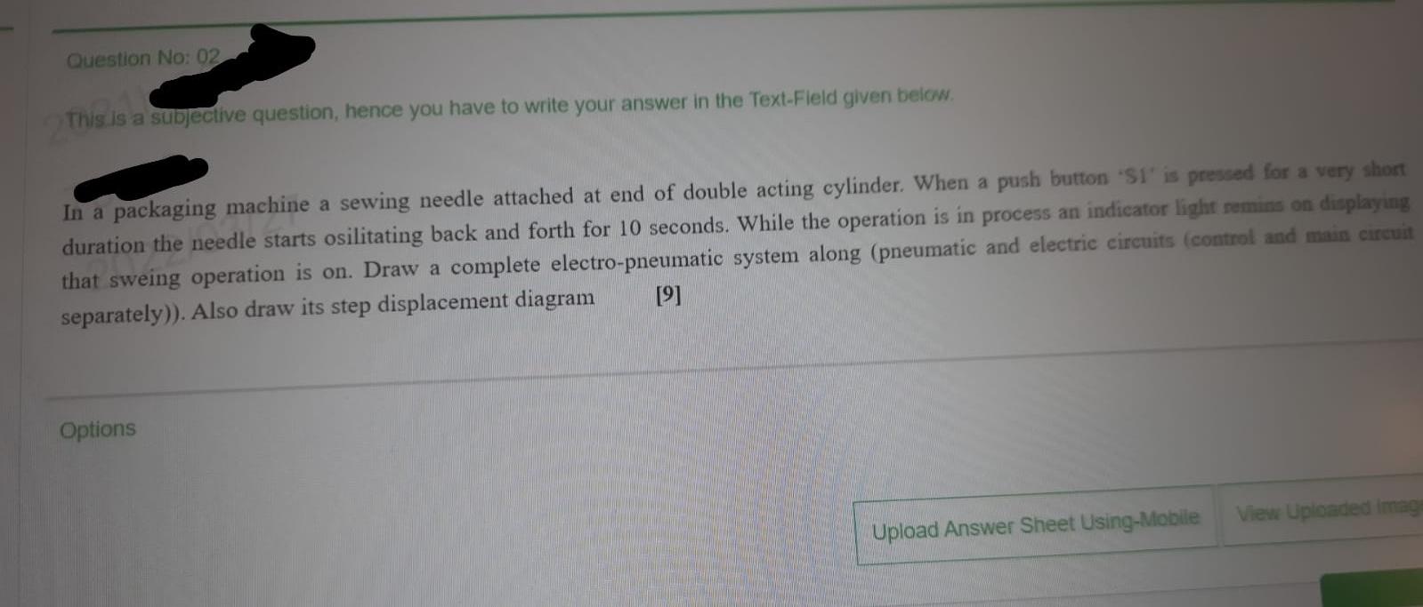 Question No 02 This Is A Subjective Question Hence You Have To Write Your Answer In The Text Field Given Below In A P 1