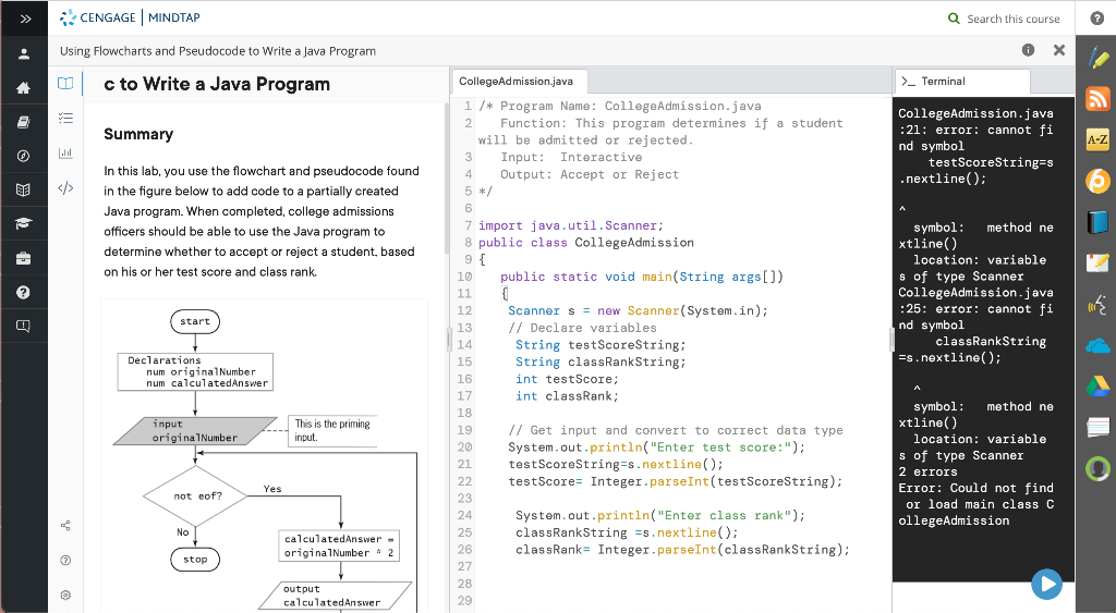 Q Cengage Mindtap Using Flowcharts And Pseudocode To Write A Java Program C To Write A Java Program Y A Summary In 1