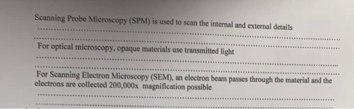 5 Underline And Correct The Mistakes Of The Following Sentences For Transmission Electron Microscopy Tem An Electron 2