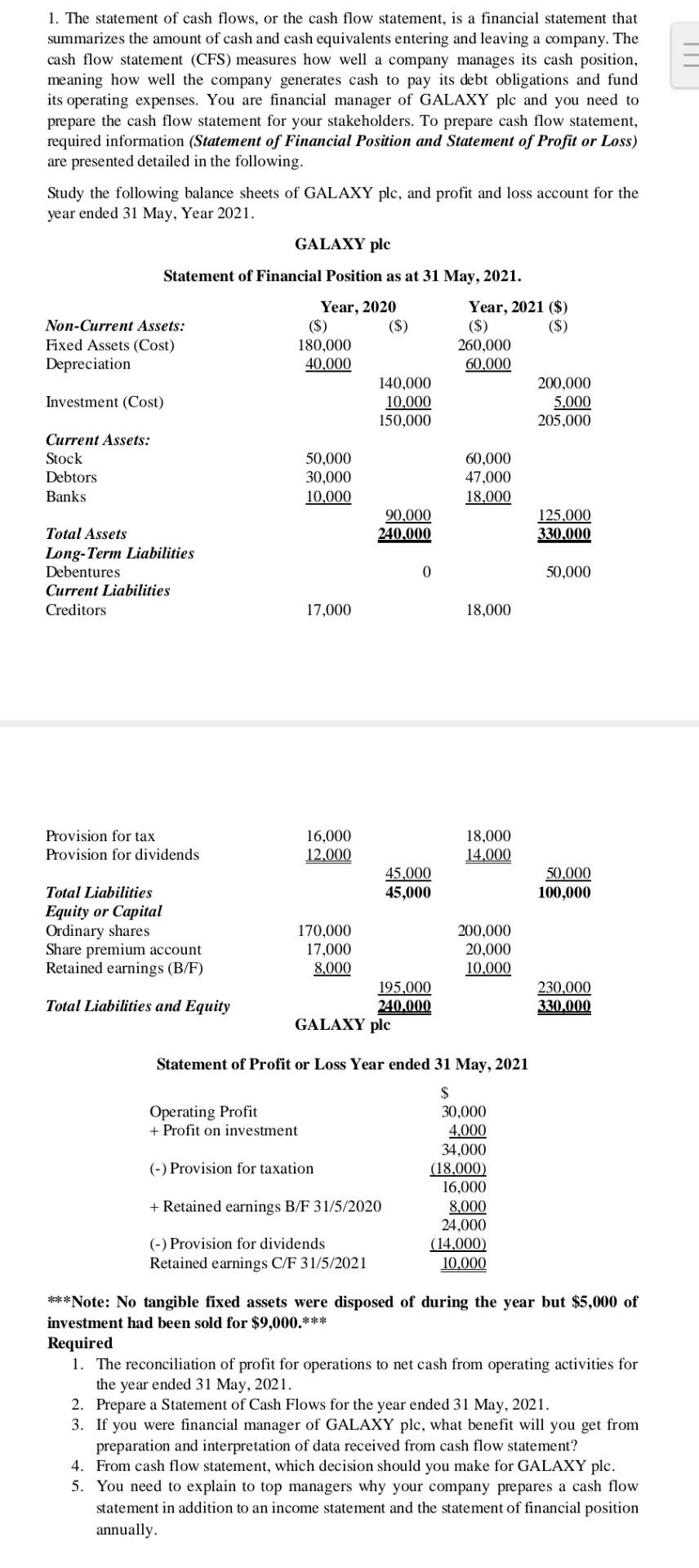 1 The Statement Of Cash Flows Or The Cash Flow Statement Is A Financial Statement That Summarizes The Amount Of Cash 1