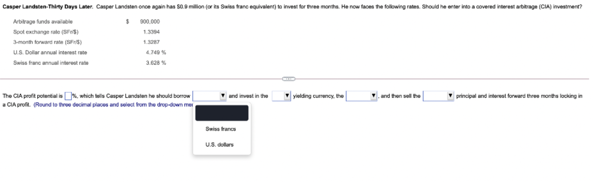 Casper Landsten Thirty Days Later Casper Landsten Once Again Has 0 9 Million Or Its Swiss Franc Equivalent To Invest 1