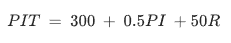 The Equation Below Forecasts Personal Income Tax Pit Using Two Explanatory Variables Personal Income Pi In Dollars 1