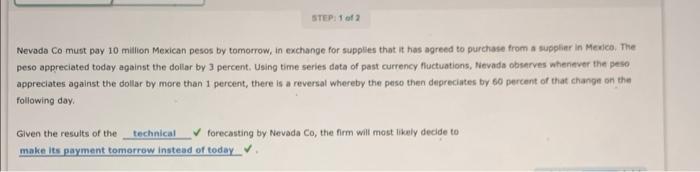 Step 102 Nevada Co Must Pay 10 Million Mexican Pesos By Tomorrow In Exchange For Supplies That It Has Agreed To Purcha 1