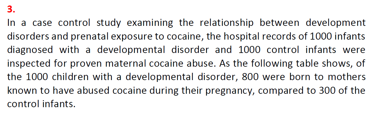 3 In A Case Control Study Examining The Relationship Between Development Disorders And Prenatal Exposure To Cocaine Th 1
