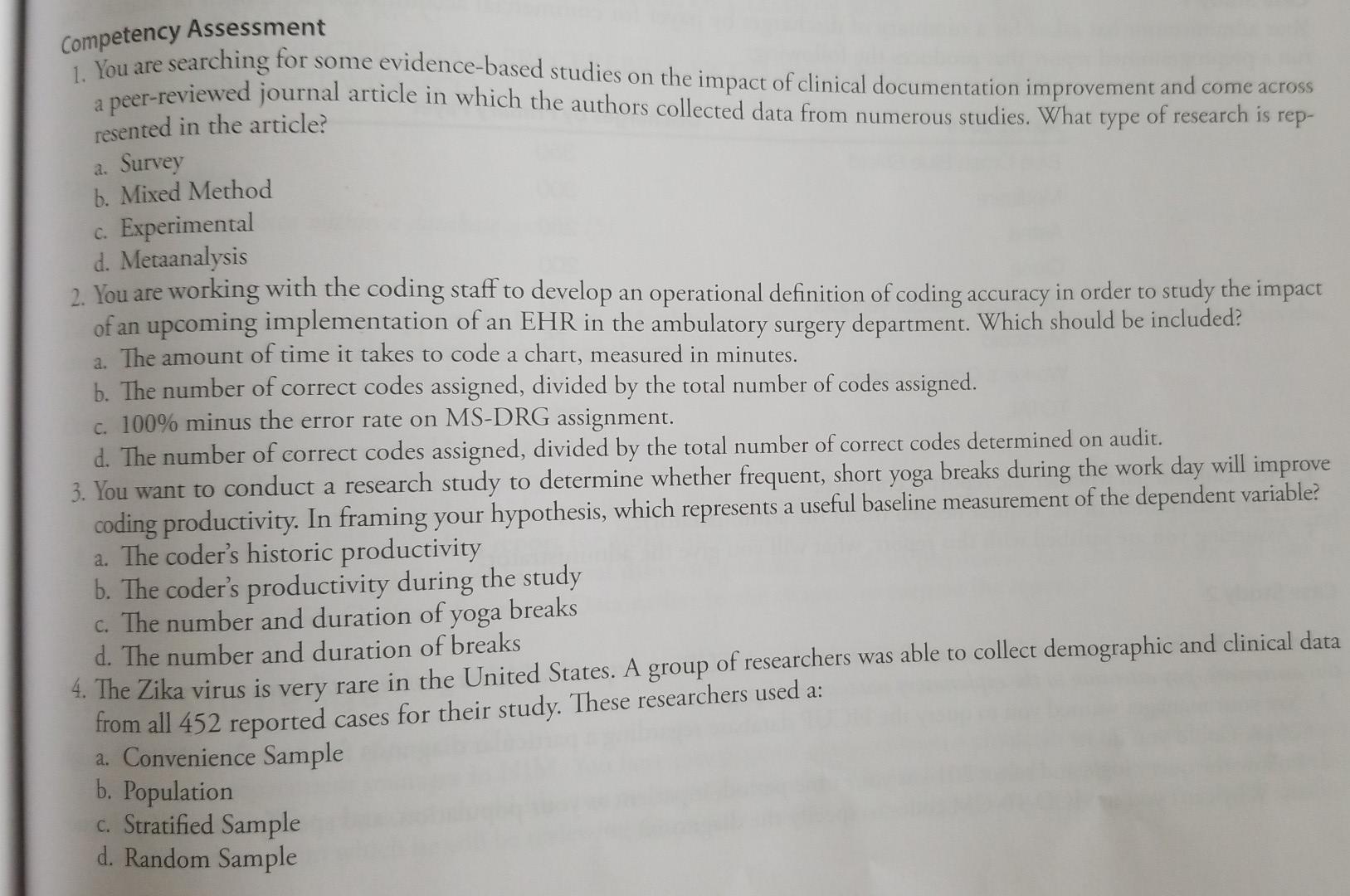 1 A Clinical Department Has Received An Unusual Number Of Complaints From Patients About Their Experience Which Of The 3