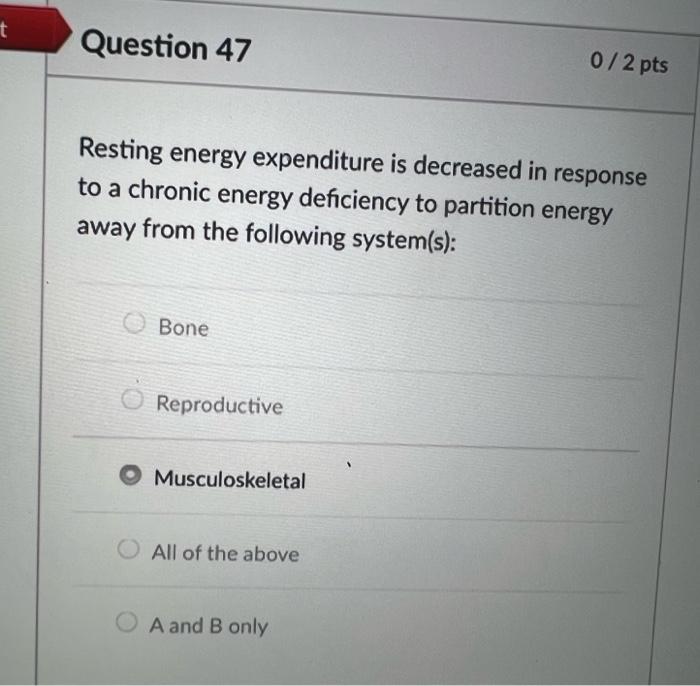 T Question 37 0 2 Pts The Following Condition Is The Underlying Cause Of Both The Triad And Red S Endocrine Dysfunction 6
