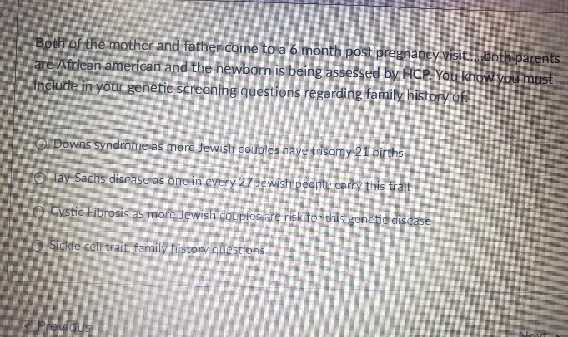 Both Of The Mother And Father Come To A 6 Month Post Pregnancy Visit Both Parents Are African American And The Newbo 1