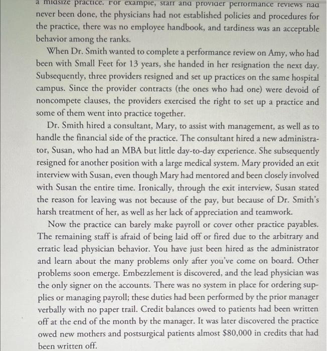 Practicing Organizational Culture Without A Leader Dea Robinson Small Feet Ob Gyn Was At One Time A Robust Practice With 3