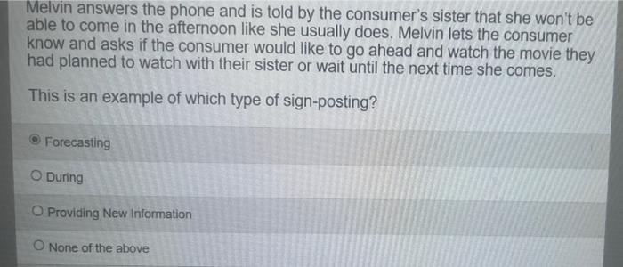 Melvin Answers The Phone And Is Told By The Consumer S Sister That She Won T Be Able To Come In The Afternoon Like She U 3
