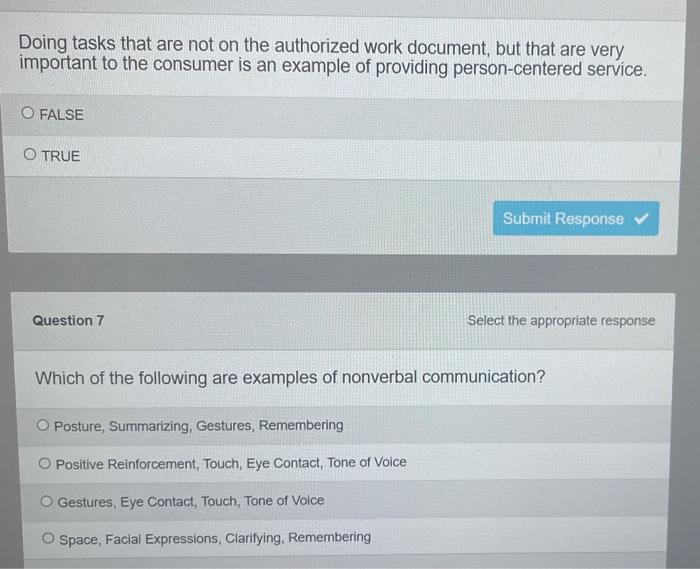Doing Tasks That Are Not On The Authorized Work Document But That Are Very Important To The Consumer Is An Example Of P 1