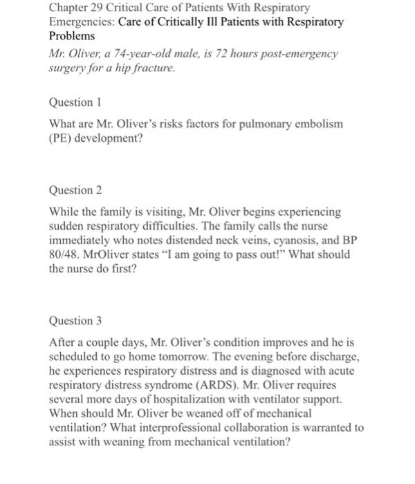 Chapter 29 Critical Care Of Patients With Respiratory Emergencies Care Of Critically Ill Patients With Respiratory Prob 1