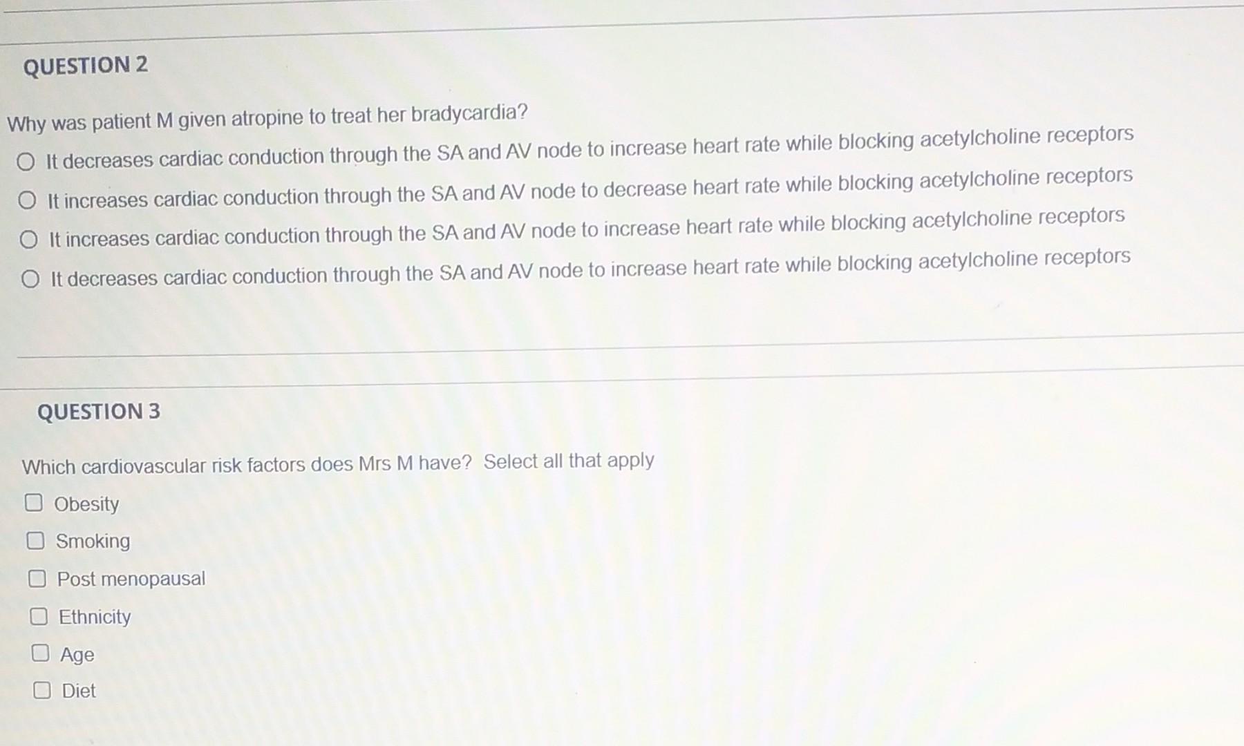 Question 1 Case Study Patient M Is 75 Years Of Age Who Presented To Her Local Emergency Room With Sudden Complaints Of 2