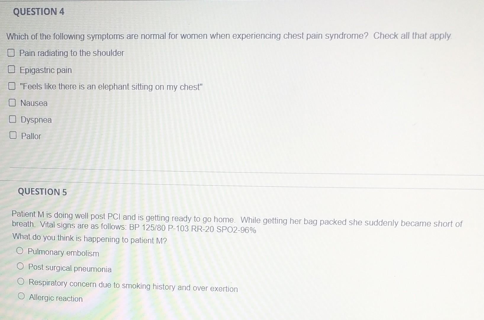 Question 1 Case Study Patient M Is 75 Years Of Age Who Presented To Her Local Emergency Room With Sudden Complaints Of 3