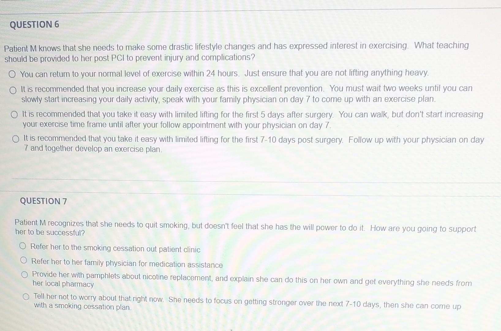 Question 1 Case Study Patient M Is 75 Years Of Age Who Presented To Her Local Emergency Room With Sudden Complaints Of 4