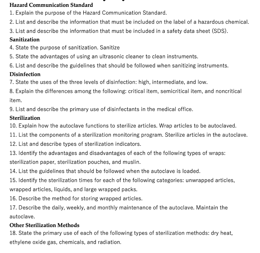 Hazard Communication Standard 1 Explain The Purpose Of The Hazard Communication Standard 2 List And Describe The Info 1