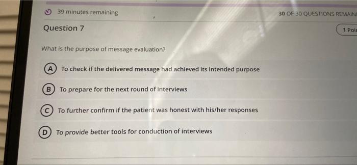 39 Minutes Remaining 30 Of Bo Questions Remaining Question 5 1 Point Which Of The Following Contribute S To A Positive 3