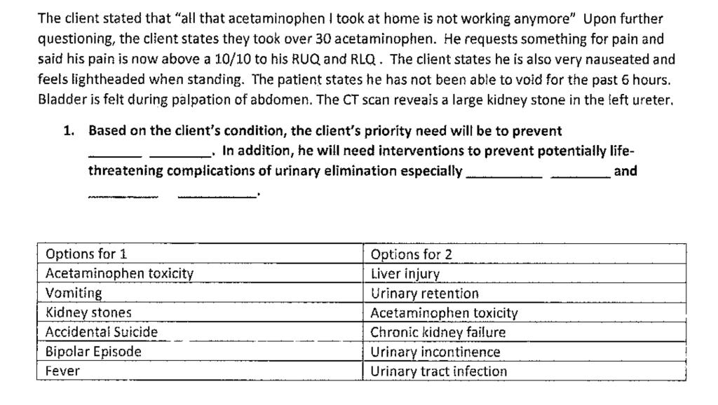 The Client Stated That All That Acetaminophen I Took At Home Is Not Working Anymore Upon Further Questioning The Clie 1