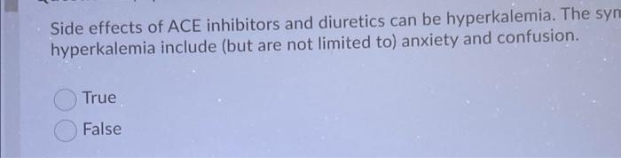 The Effect Of Ace Inhibitors On The Body During Exercise Is All Listed Occur Decreased Blood Pressure Decreased Arrhy 2