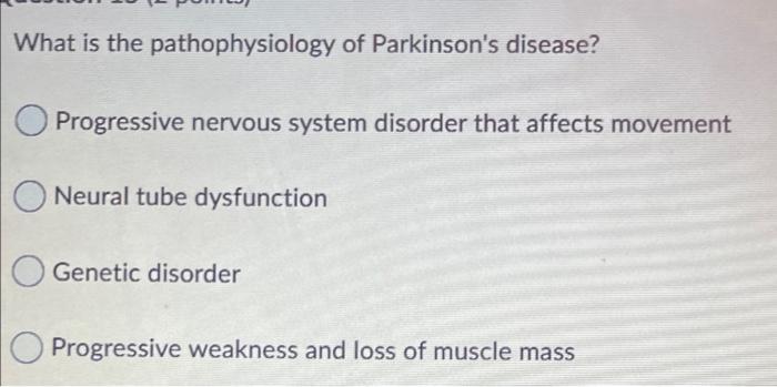 What Is The Pathophysiology Of Parkinson S Disease Progressive Nervous System Disorder That Affects Movement Neural Tub 1