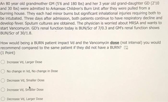 An 80 Year Old Grandmother Gm 5 6 And 180 Lbs And Her 3 Year Old Grand Daughter Gd 2 10 And 30 Lbs Were Admitted To 3