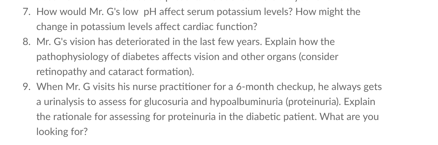Diabetes Mellitus Type I Mr G Has Had Dm I Type I For 15 Years He Has Just Been Admitted To The Hospital With Sever 1