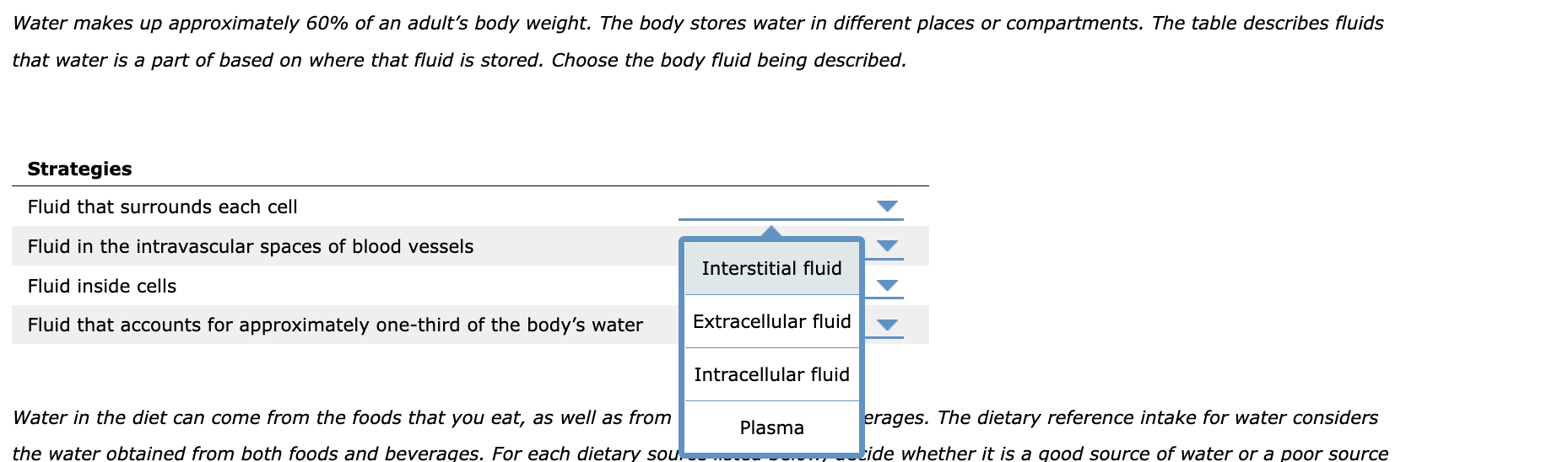 Water Makes Up Approximately 60 Of An Adult S Body Weight The Body Stores Water In Different Places Or Compartments T 1