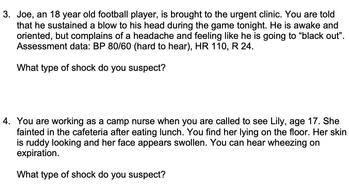 3 Joe An 18 Year Old Football Player Is Brought To The Urgent Clinic You Are Told That He Sustained A Blow To His He 1